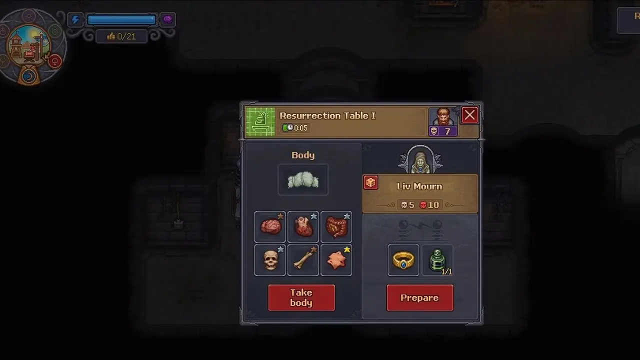 Graveyard Keeper 2 - Mesa de Ressurreição Prepare Zumbi Graveyard Keeper 2 - Mesa de Ressurreição Prepare Zumbi