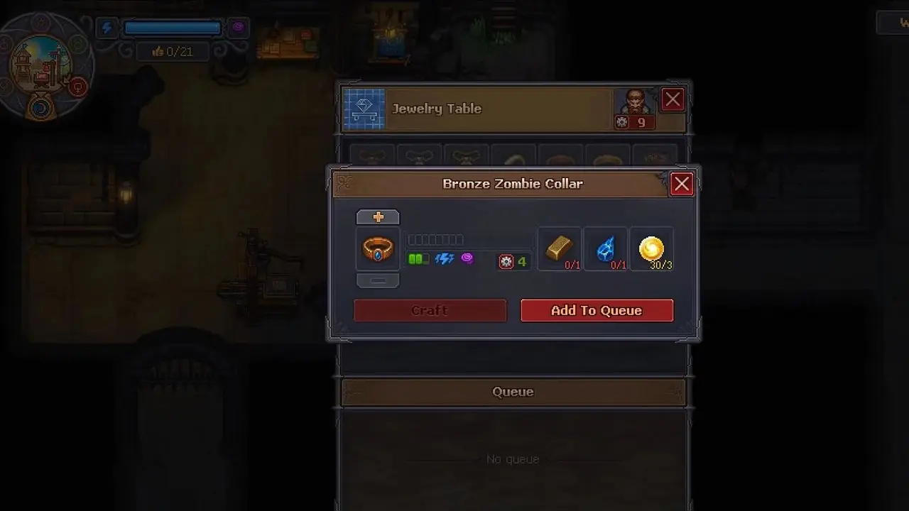 Graveyard Keeper 2 - Colar Zumbi de Bronze Graveyard Keeper 2 - Colar Zumbi de Bronze