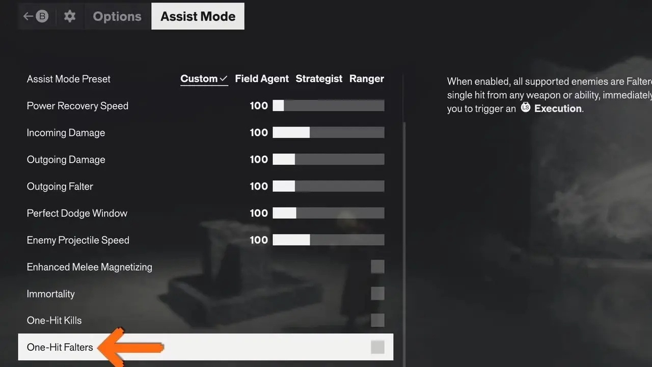 Kontrollieren Sie die Trophäe „Resonant Intense Precision Assist Mode“. Kontrollieren Sie die Trophäe „Resonant Intense Precision Assist Mode“.