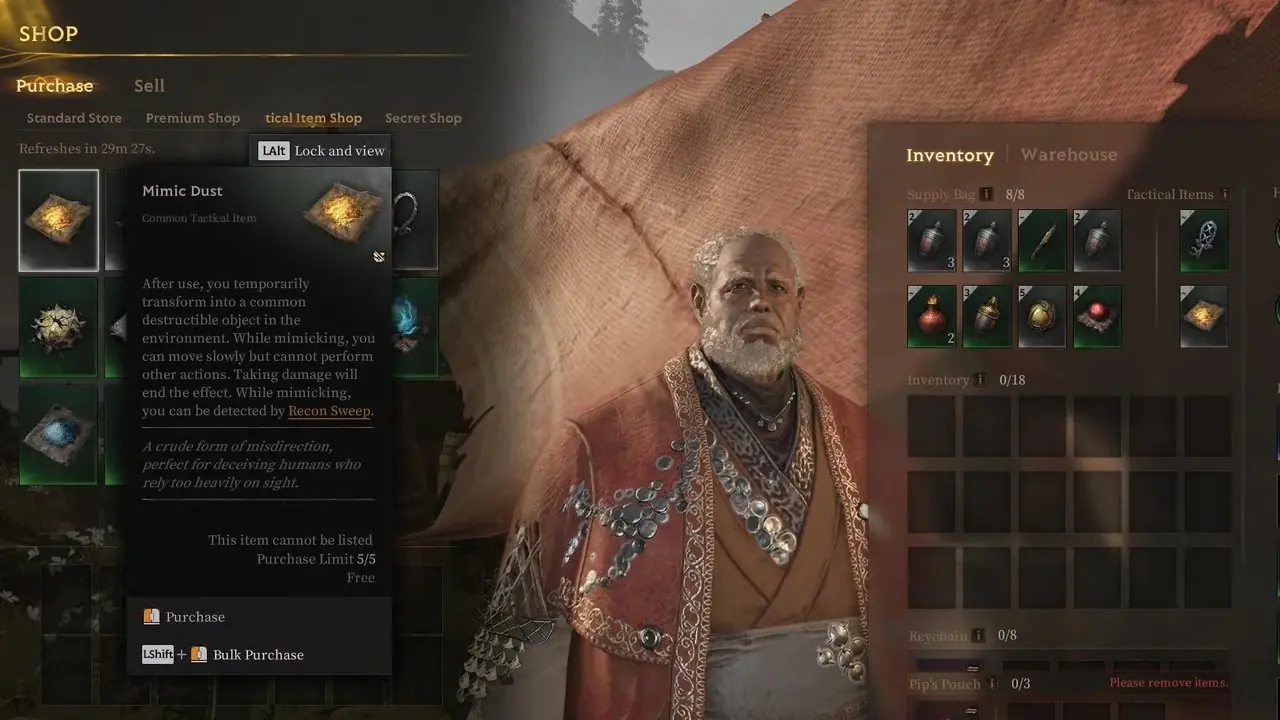 Cómo obtener polvo imitador en MIstfall Hunter