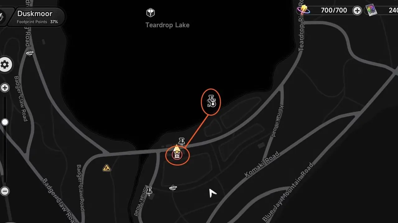Localização da anomalia da porta afundada em NTE