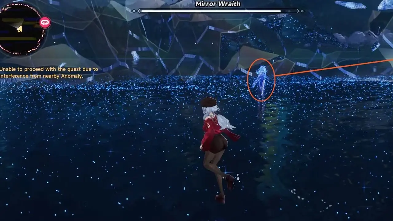NTE 中的 Mirror Wraith boss 战 NTE 中的 Mirror Wraith boss 战