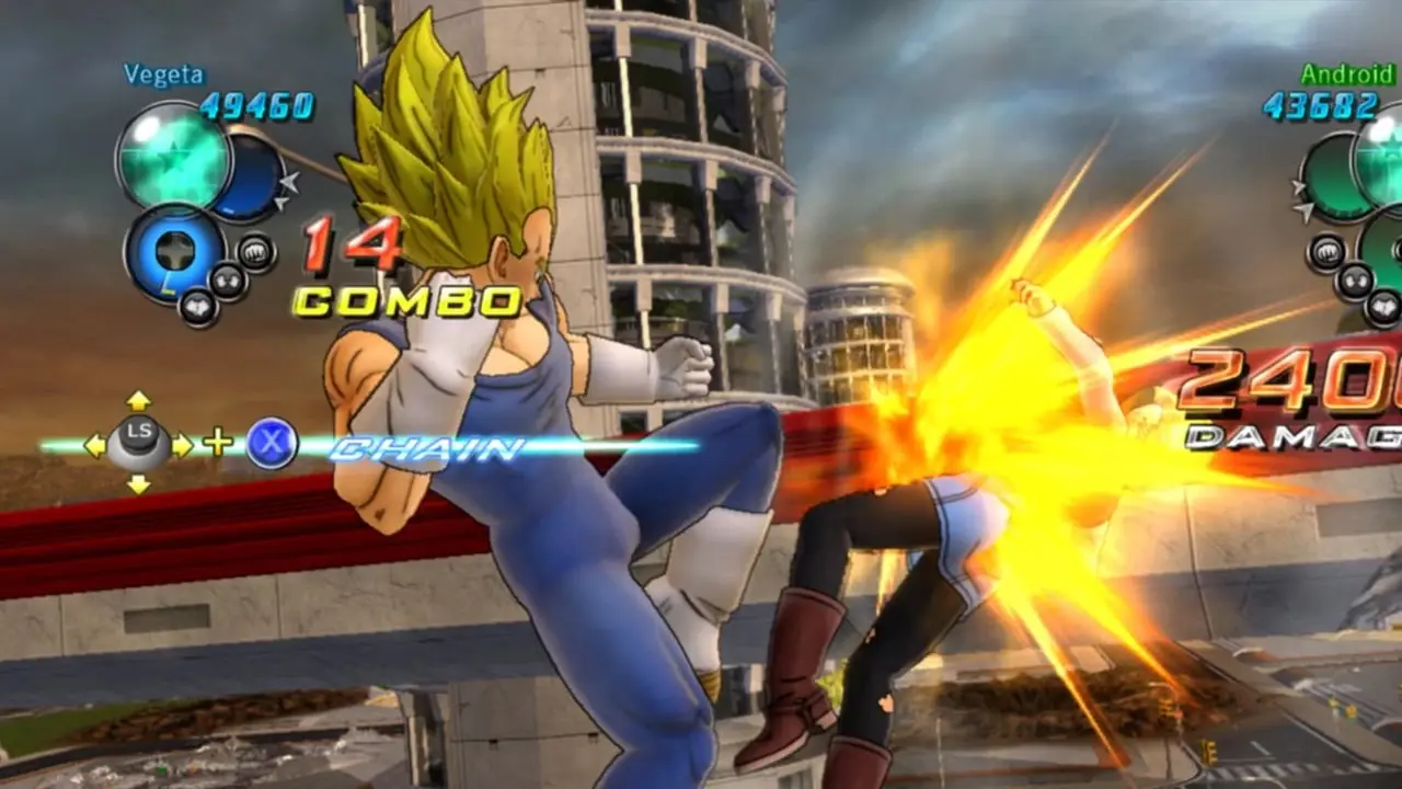 legado del juego goku en pantalla