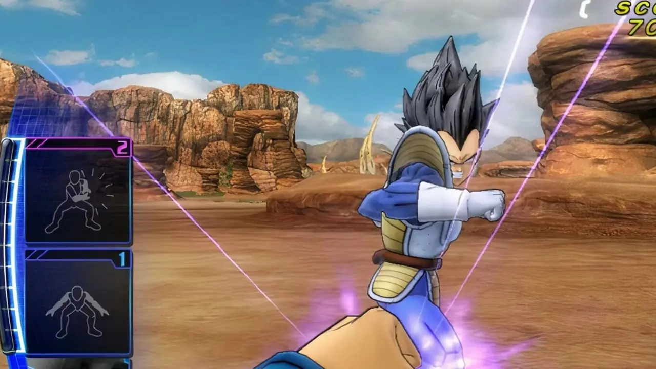 legado del juego goku en pantalla