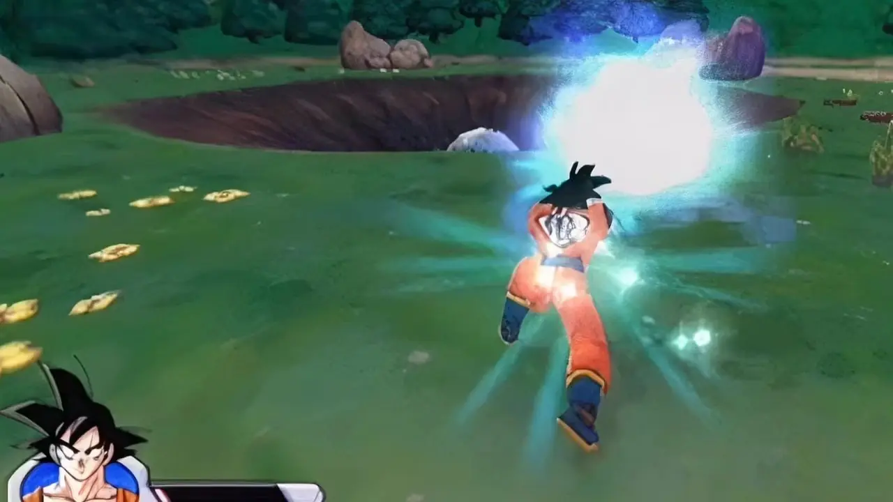 legado de goku escena inicial con goku en la isla tortuga