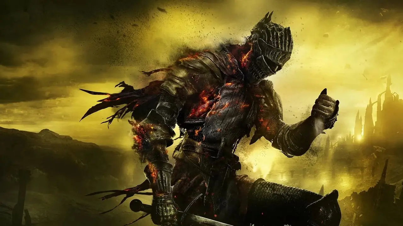 Борьба с Гундиром в начале Dark Souls 3