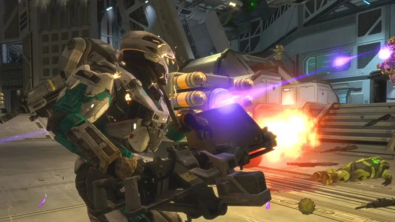 Apuntando hacia abajo con una mira telescópica en Killzone 2 (2009)