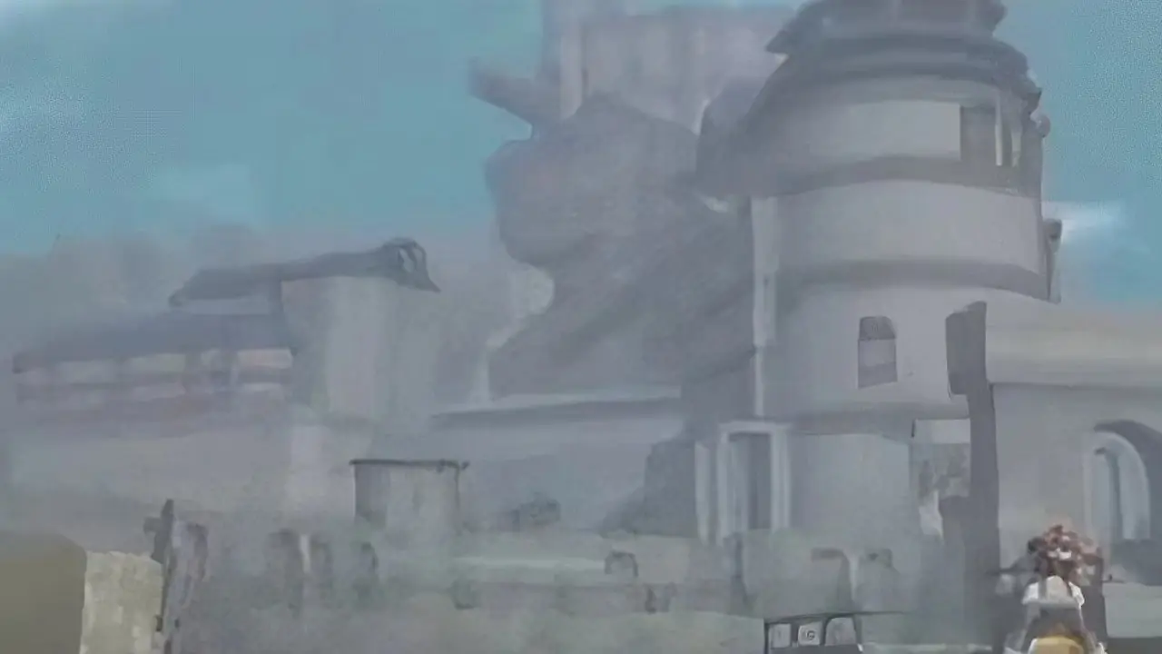 Explorando uma cidade em Final Fantasy Adventure