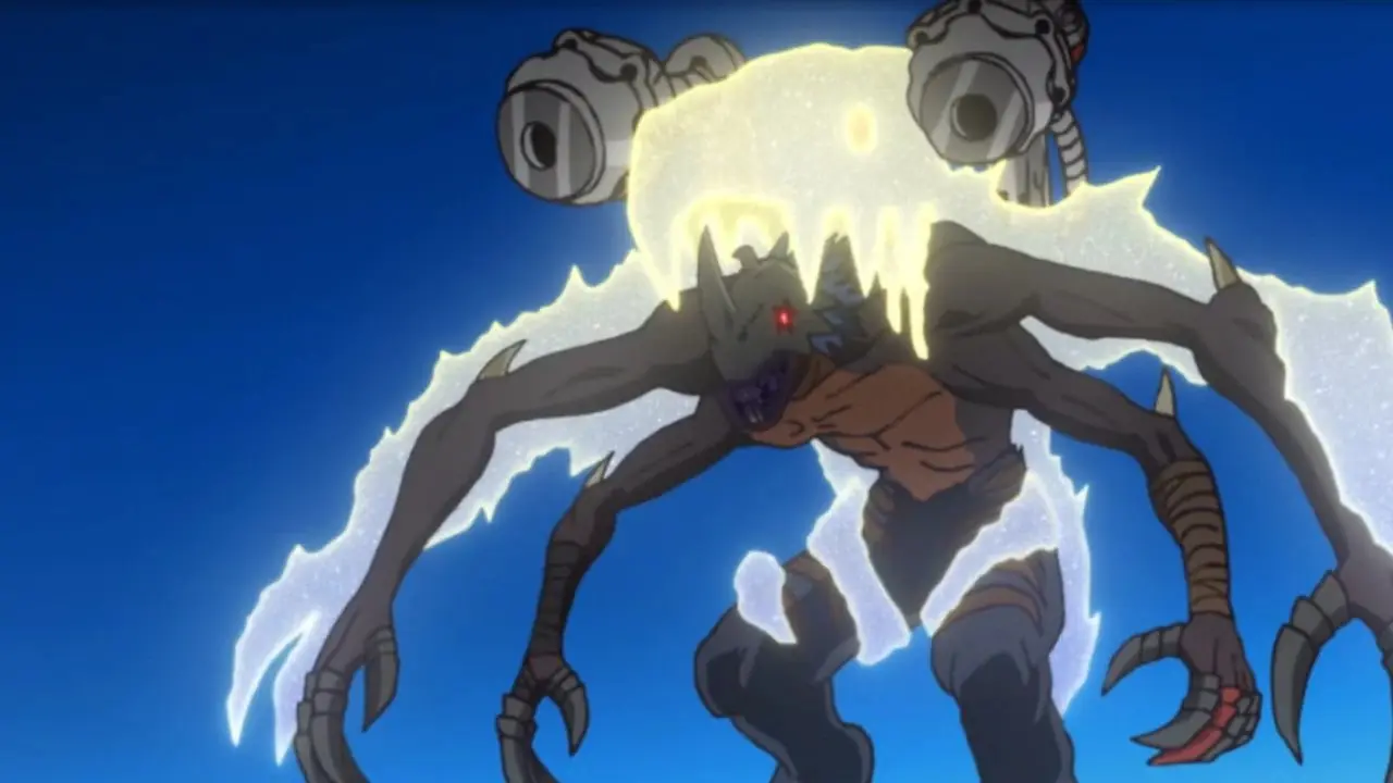 Premier Imperialdramon atakuje w Digimon Story Cyber ​​Sleuth