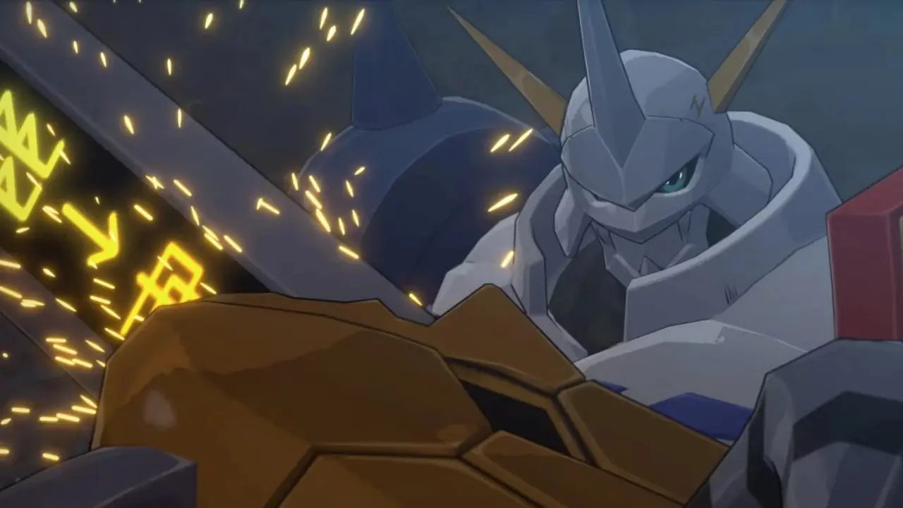 Imperialdramon PM atacando em Digimon Story Cyber ​​Sleuth