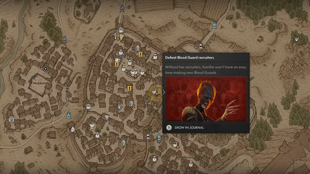 Emplacement du goût du pouvoir des recruteurs de Xanthe dans Blood of Dawnwalker