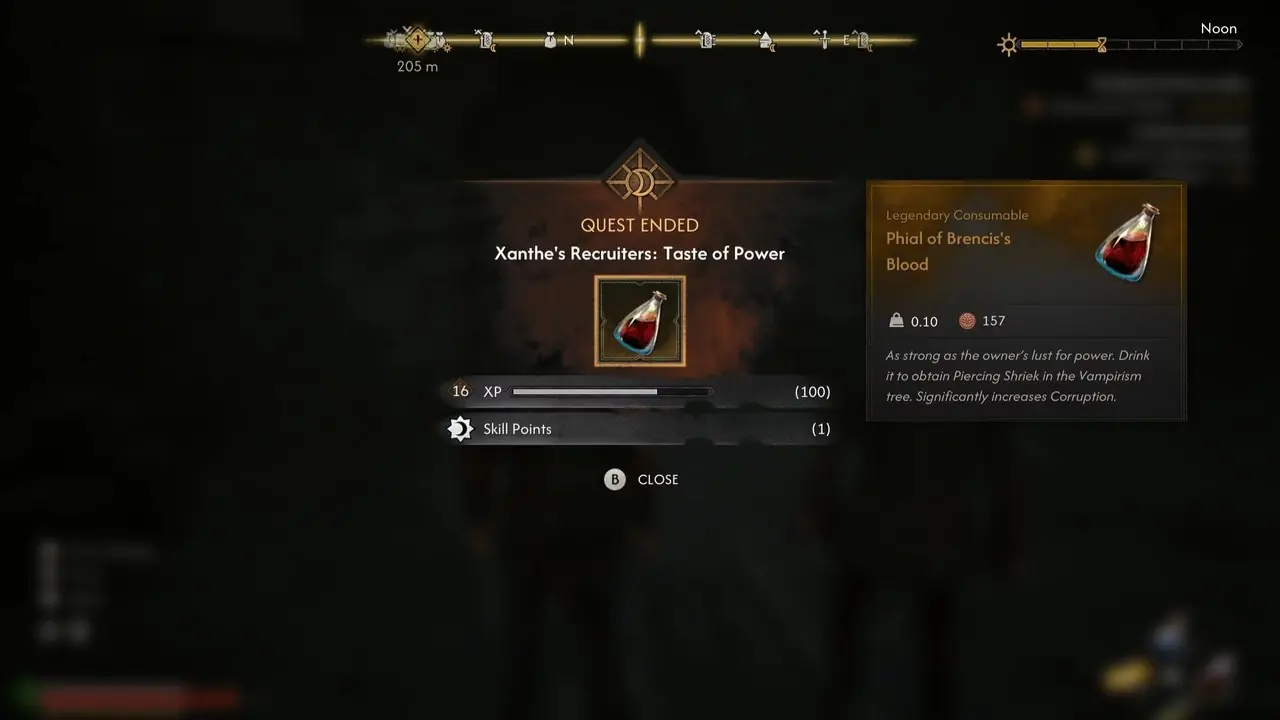 Les recruteurs de Xanthe goûtent au pouvoir Le sang de Brencis dans le sang de Dawnwalker