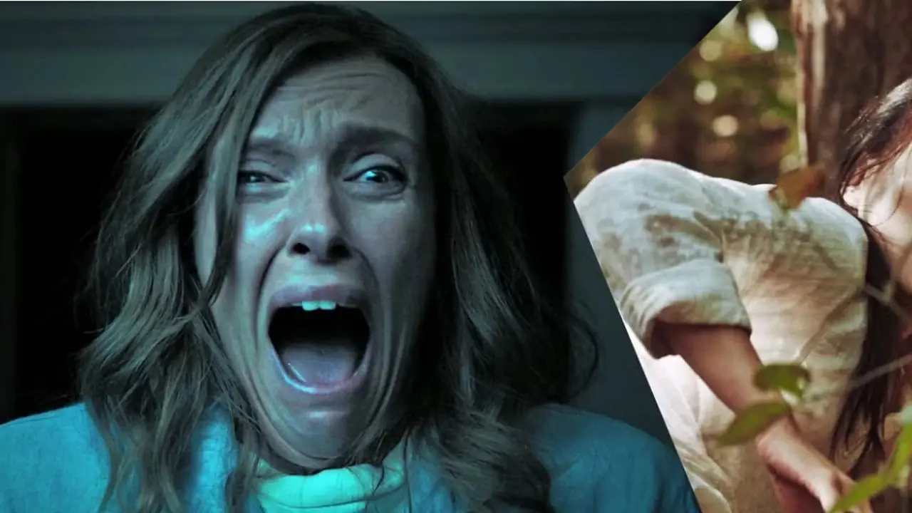 Una imagen dividida de fotogramas de Hereditary y The Wailing