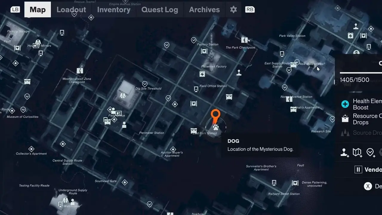 Controle todas las ubicaciones de perros resonantes