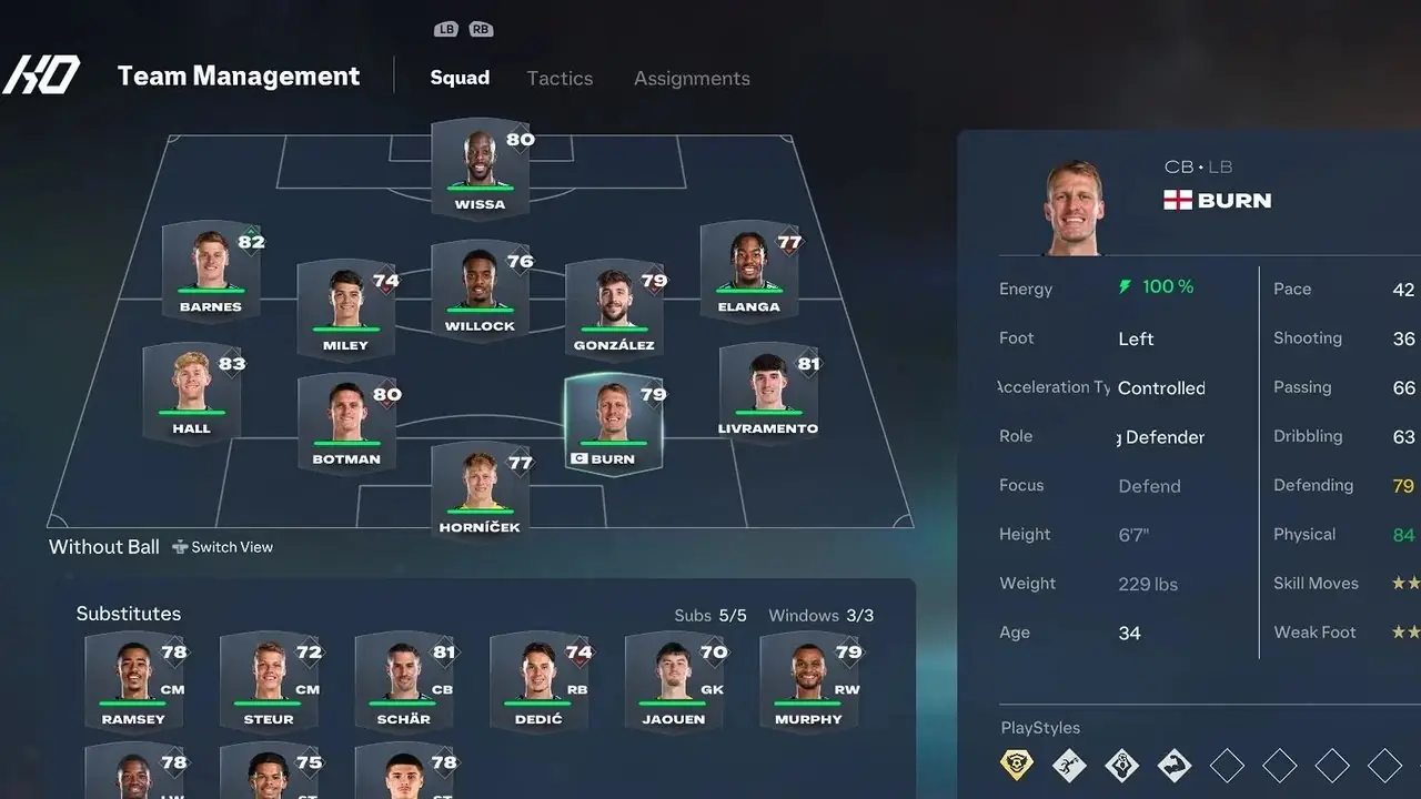 EA Sports FC 27 - Dan Burn Statistiques EA Sports FC 27 - Dan Burn Statistiques