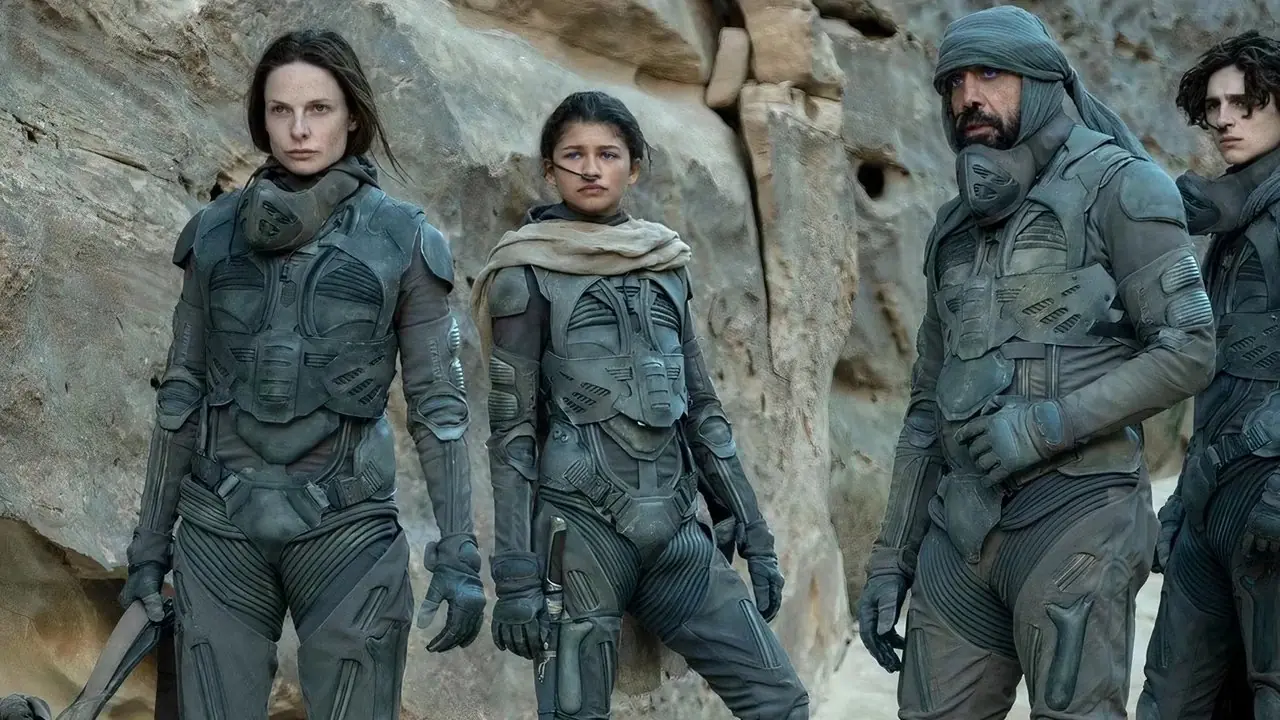 Paul, Chani, Lady Jessica y Stilgar en Dune: Segunda parte Paul, Chani, Lady Jessica y Stilgar en Dune: Segunda parte