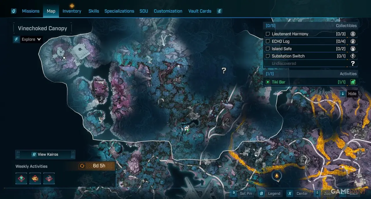 Borderlands 4 Todas las ubicaciones de Tiki Bar