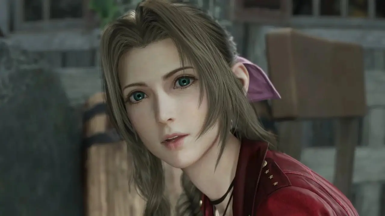 Изображение Тифы Локхарт из Final Fantasy 7 Revelation, когда она смотрит в камеру на фоне открытого неба.