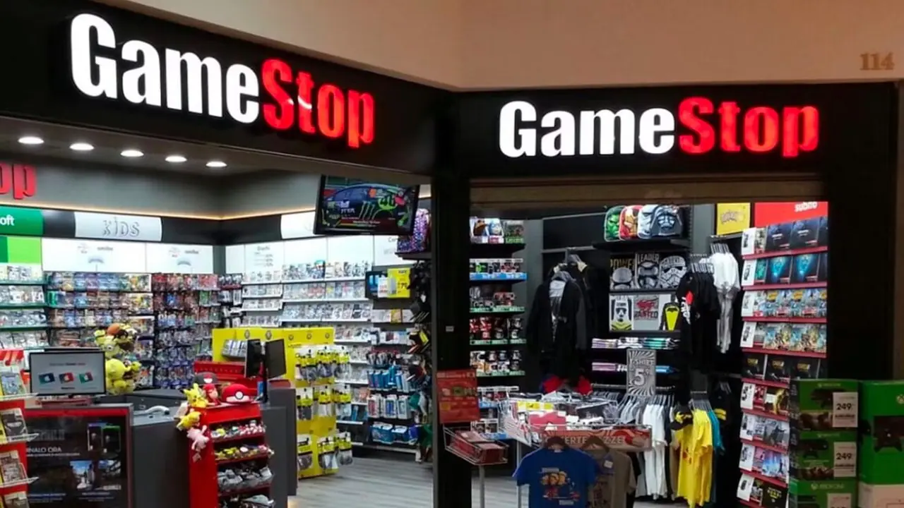 GameStop winkeldisplayplank met Mario