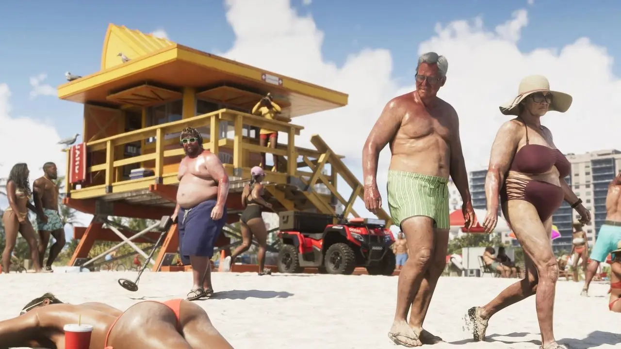 scena na plaży z GTA 6