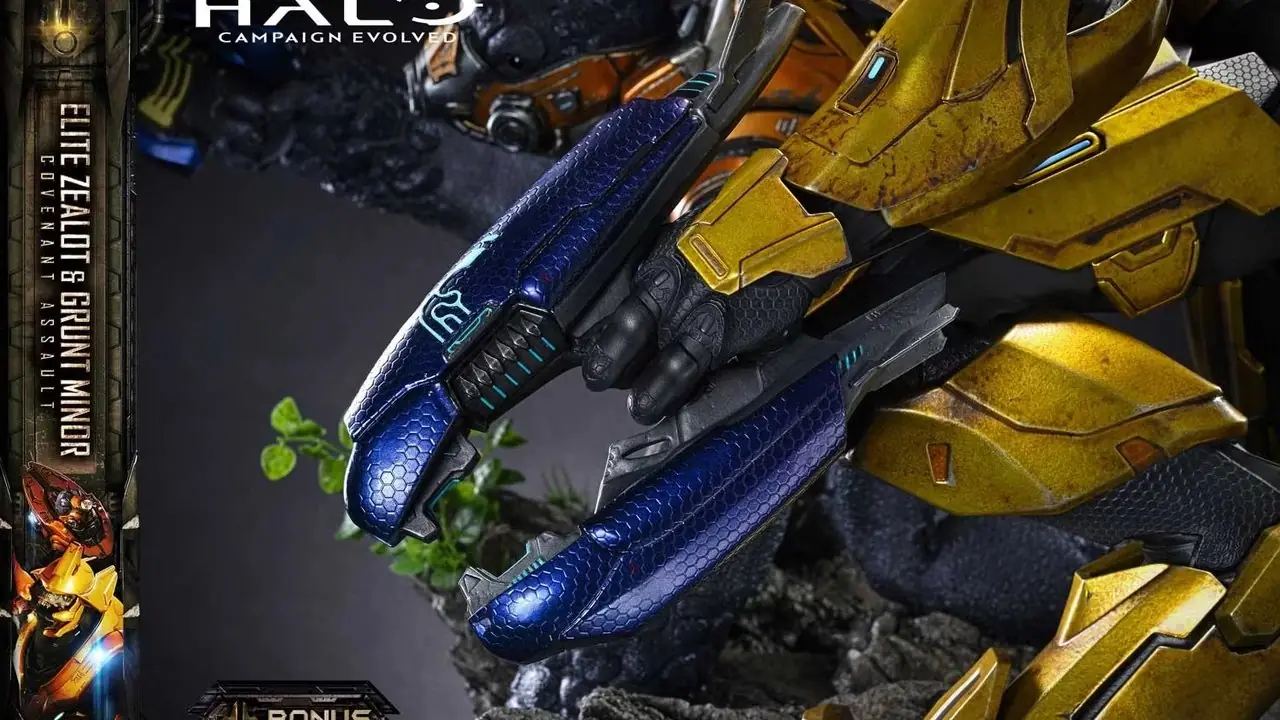 Halo Campaign Evolved Prime 1 Studio Elite Zealot ve Grunt Minor Heykeli 1