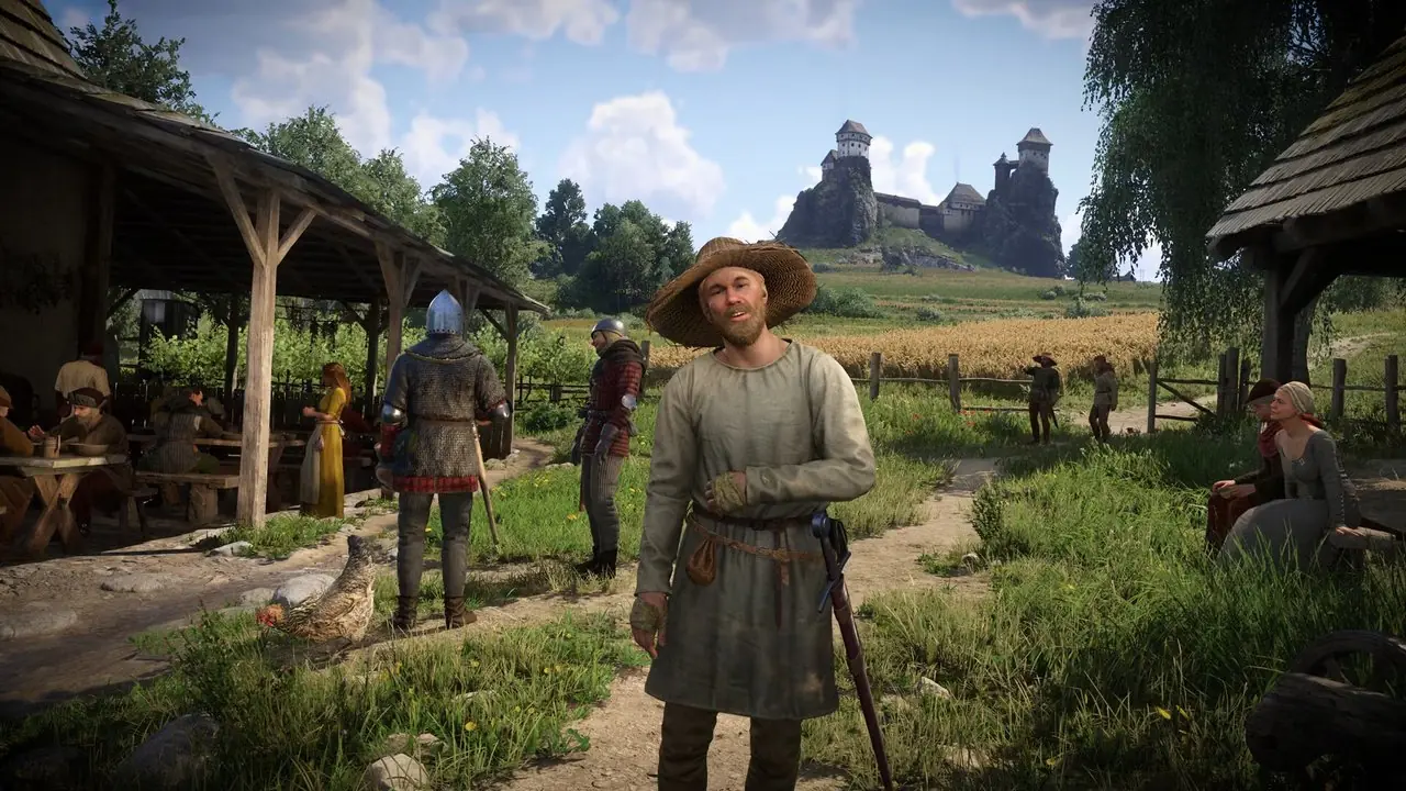 Henry montant à cheval dans Kingdom Come: Deliverance 2.
