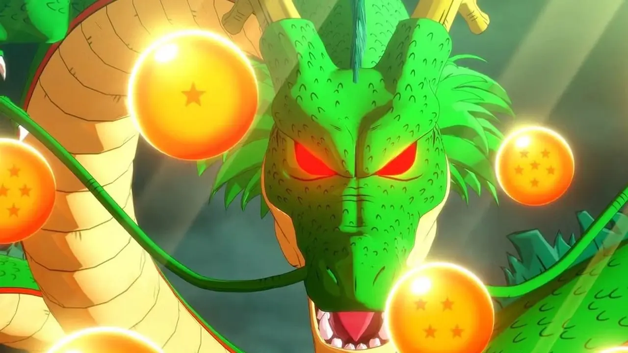 Dragon Ball Z il giovane Goku che cavalca una nuvola sorridente