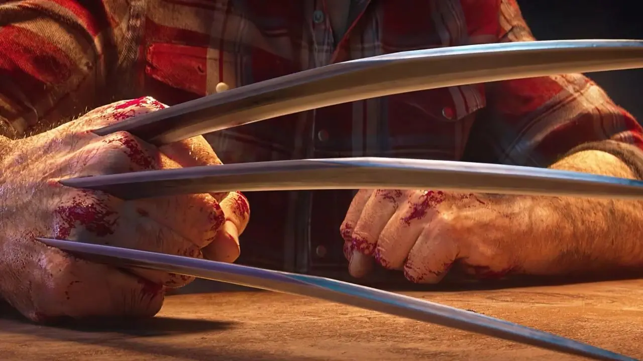 Una imagen de Wolverine de Marvel que muestra al personaje principal saltando a una pelea con sus garras extendidas hacia afuera.