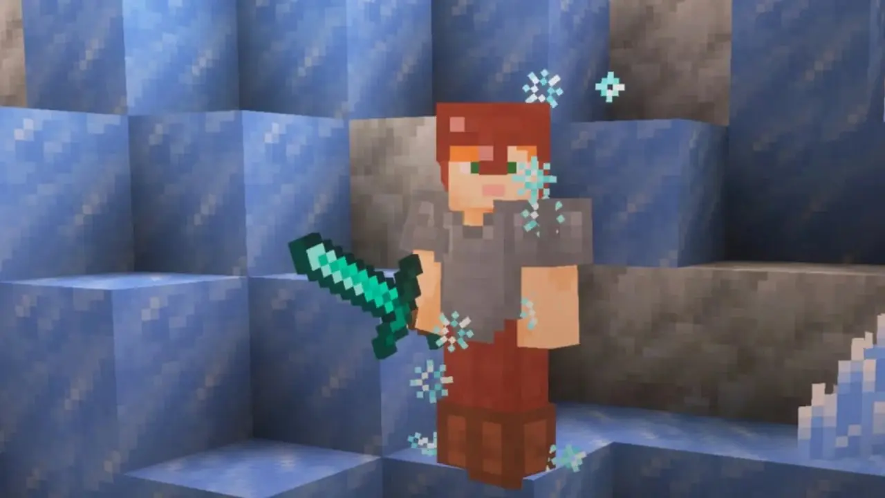 Ice Caves ゲームのドロップからの Minecraft Ice Cave 画像
