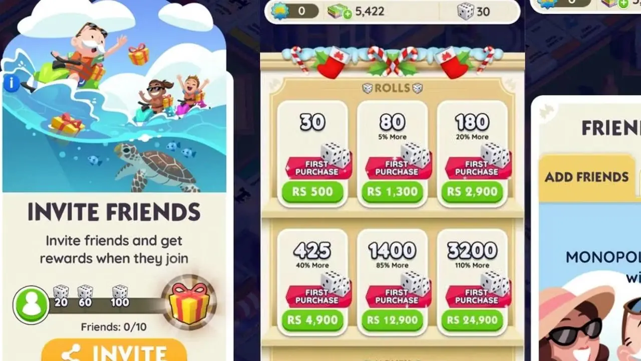 Bjuder in vänner att spela Monopoly GO