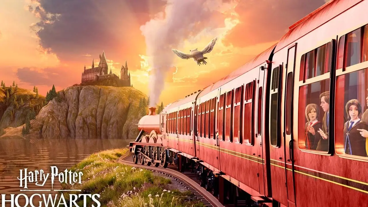 harry potter hogwarts lírio misterioso e estátua de james