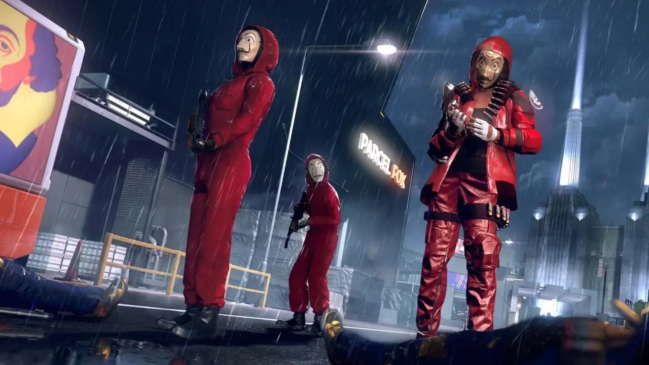 Cuatro personajes parados en una azotea en Watch Dogs Legion