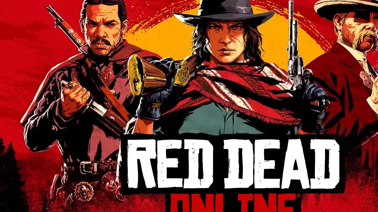 レッド・デッド・オンラインのカバーアートワーク 2x1 編集 (ゲームロゴ付き) レッド・デッド・オンラインのカバーアートワーク 2x1 編集 (ゲームロゴ付き)