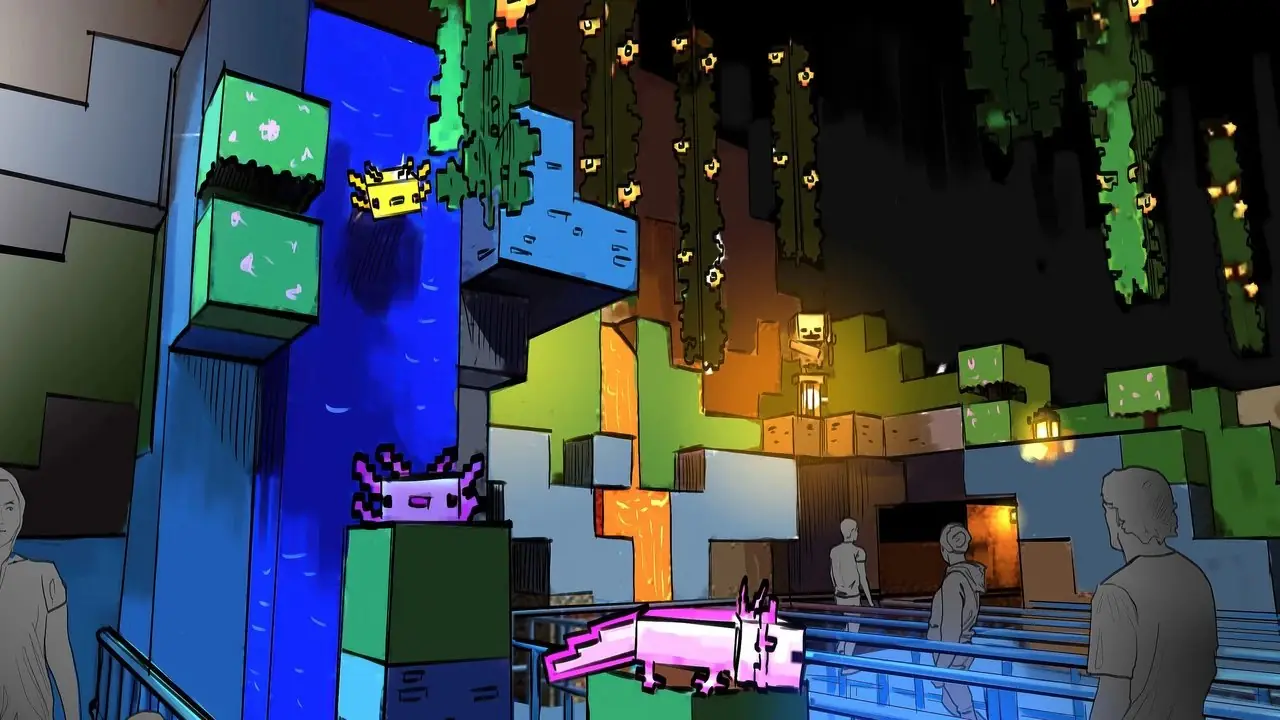 切辛顿 Minecraft 酒店的餐厅概念
