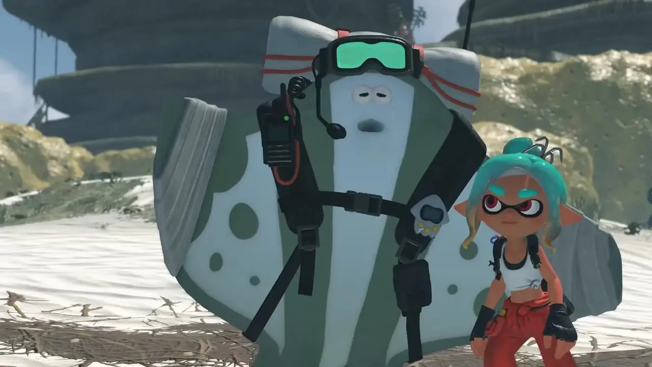 Illustrazione chiave di Splatoon Raiders con meccanica e Taglio profondo