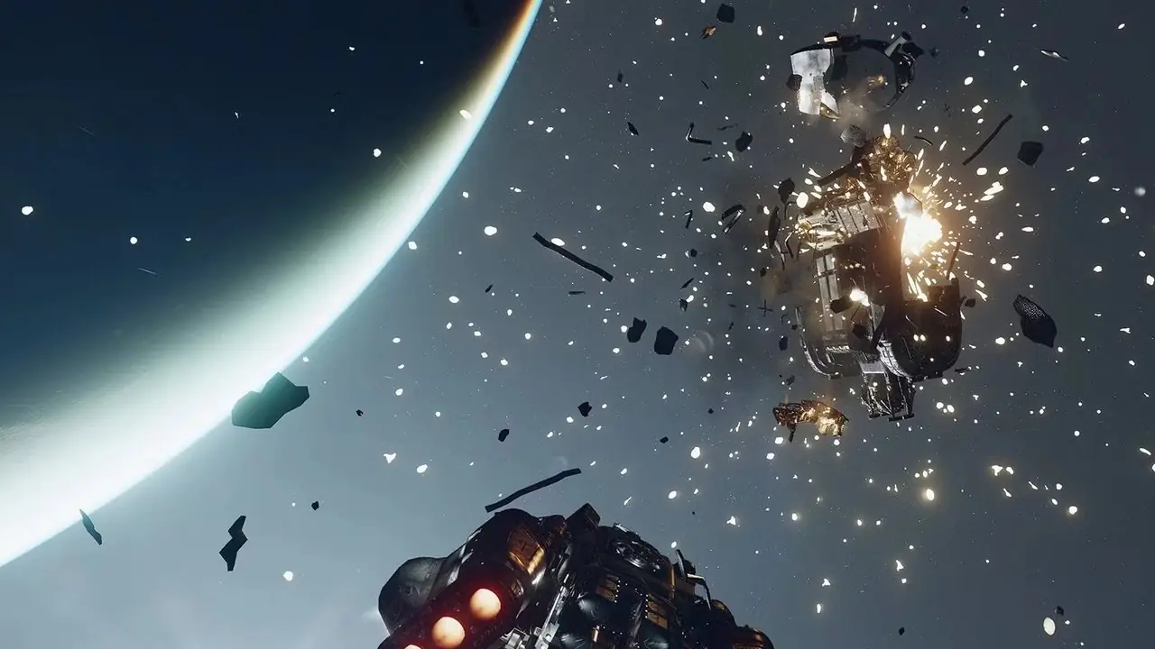 Starfield 动画系列中的图像描绘了游戏的人族无敌舰队故事 DLC 的背景故事。