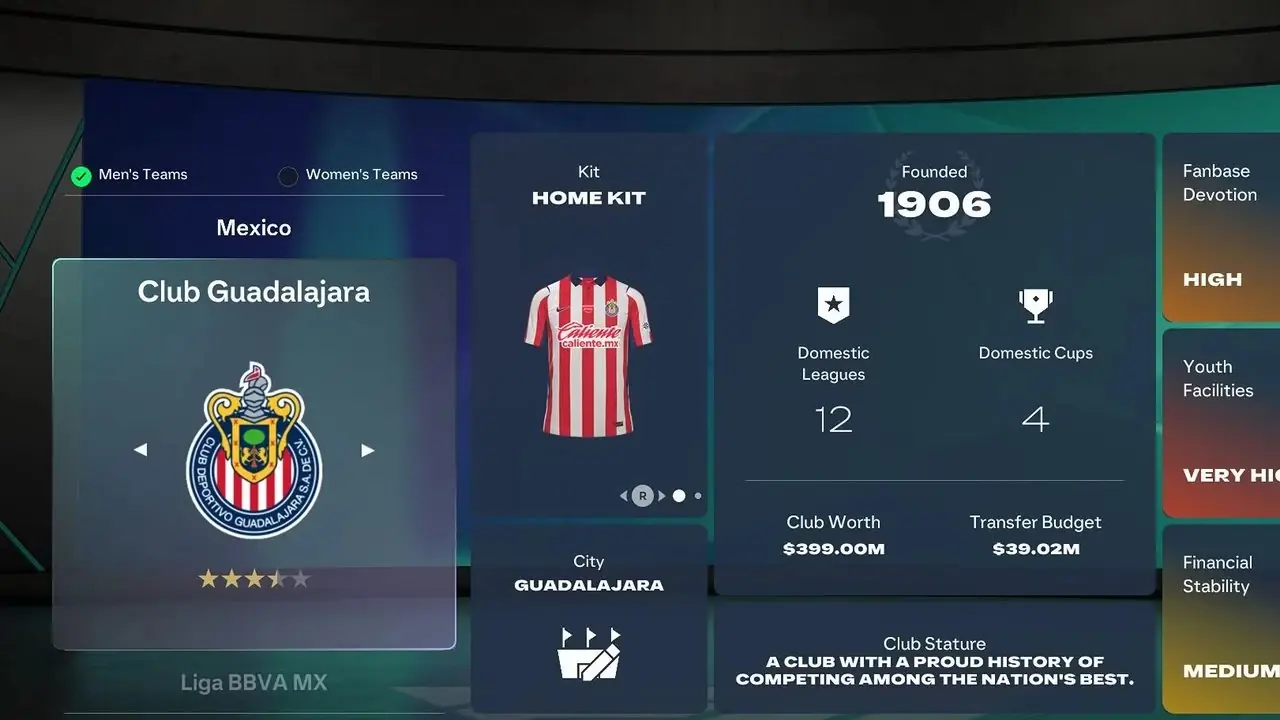 EA Sports FC 27 - Karrieremodus - Club Guadalajara