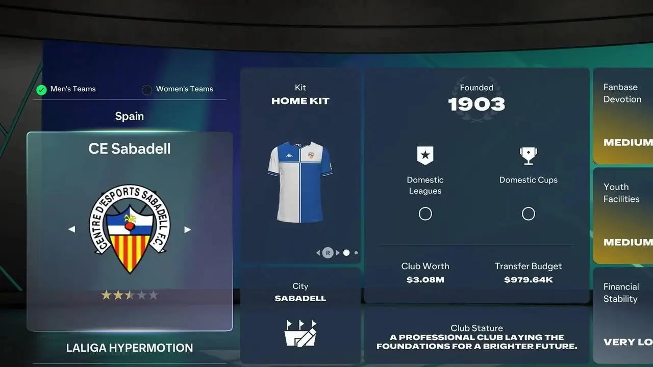 EA Sports FC 27 - Karrieremodus - CE Sabadell