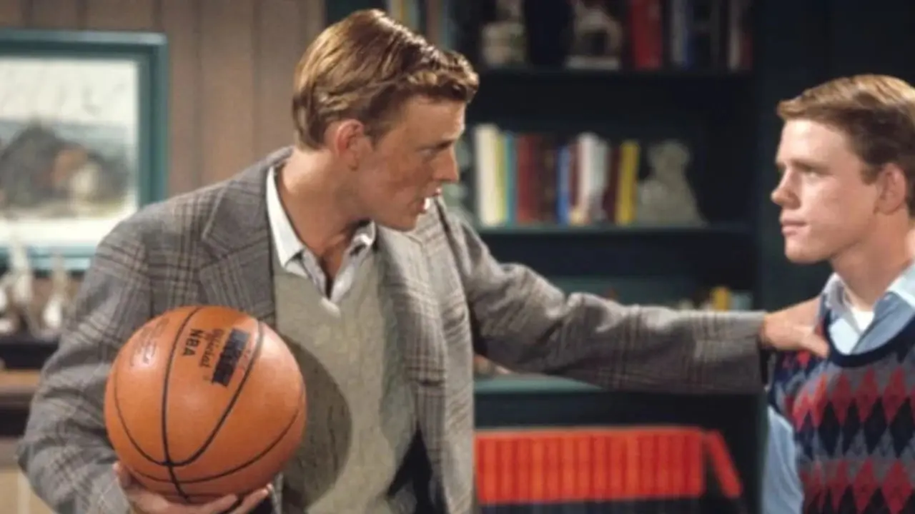 Chuck Cunningham rozmawia z Richiem Cunninghamem w Happy Days