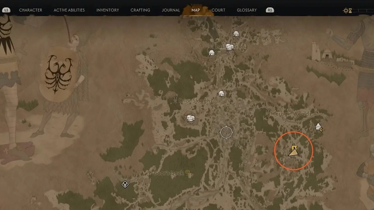 Emplacement de la carte Blood of Dawnwalker Maragir Emplacement de la carte Blood of Dawnwalker Maragir