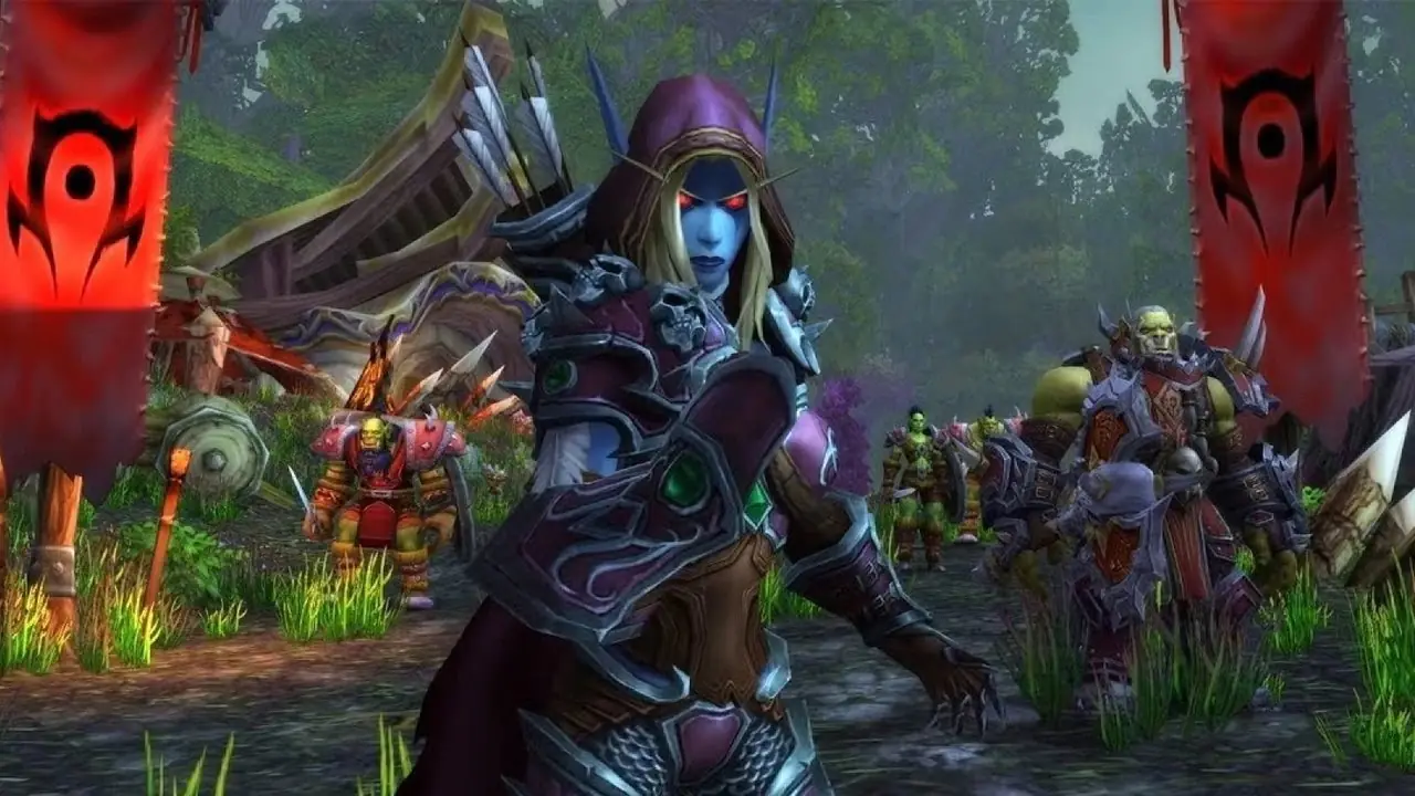 várias iterações do modelo de sylvanas windrunner em wow