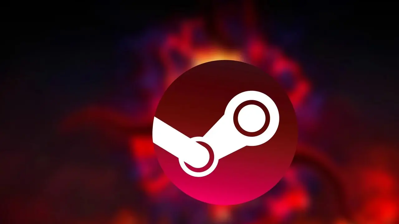 Una imagen borrosa de Season of Hell's Legacy de Diablo 4 con una superposición de un logotipo de Steam con colores cambiados.