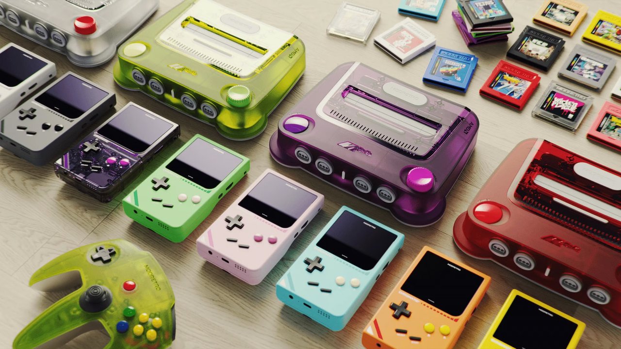 Händer som håller N64-kontroller