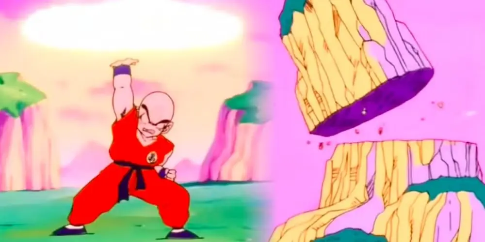 Krillin Destructo Disk Nappa-gevecht