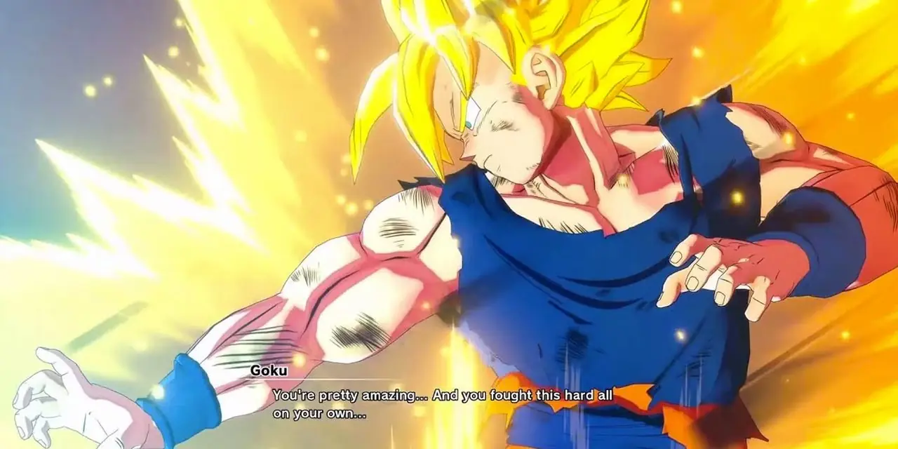 Super Saiyan Goku gebruikt de Spirit Bomb om Kid Buu te doden