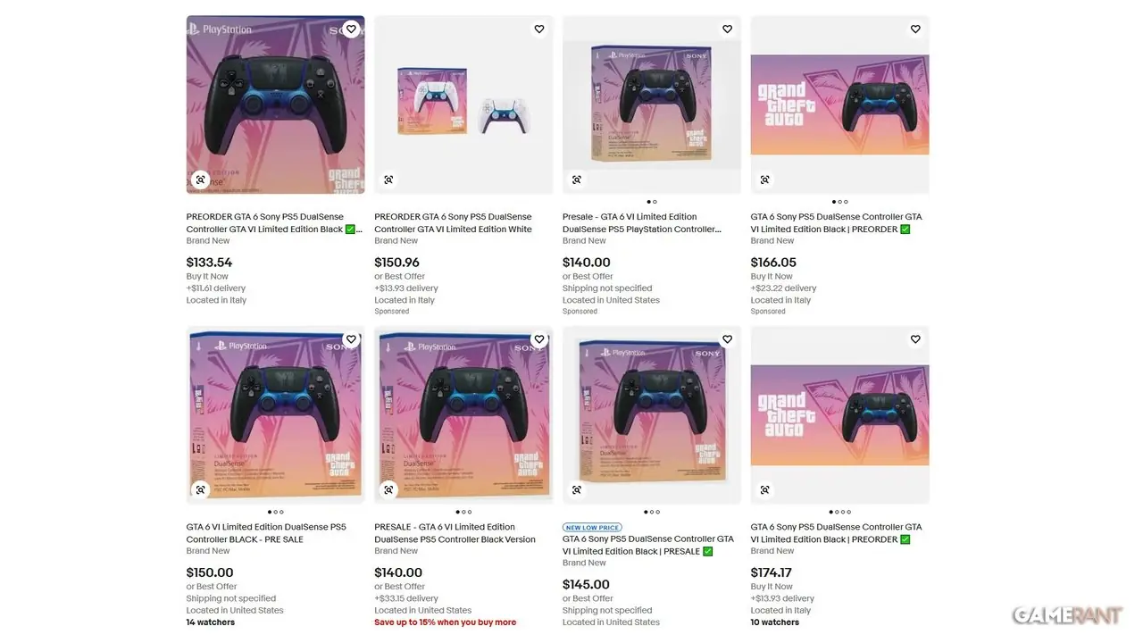 GTA 6 DualSense 5-kontroller scalpers priser svartvita begränsade upplagor GTA 6 DualSense 5-kontroller scalpers priser svartvita begränsade upplagor