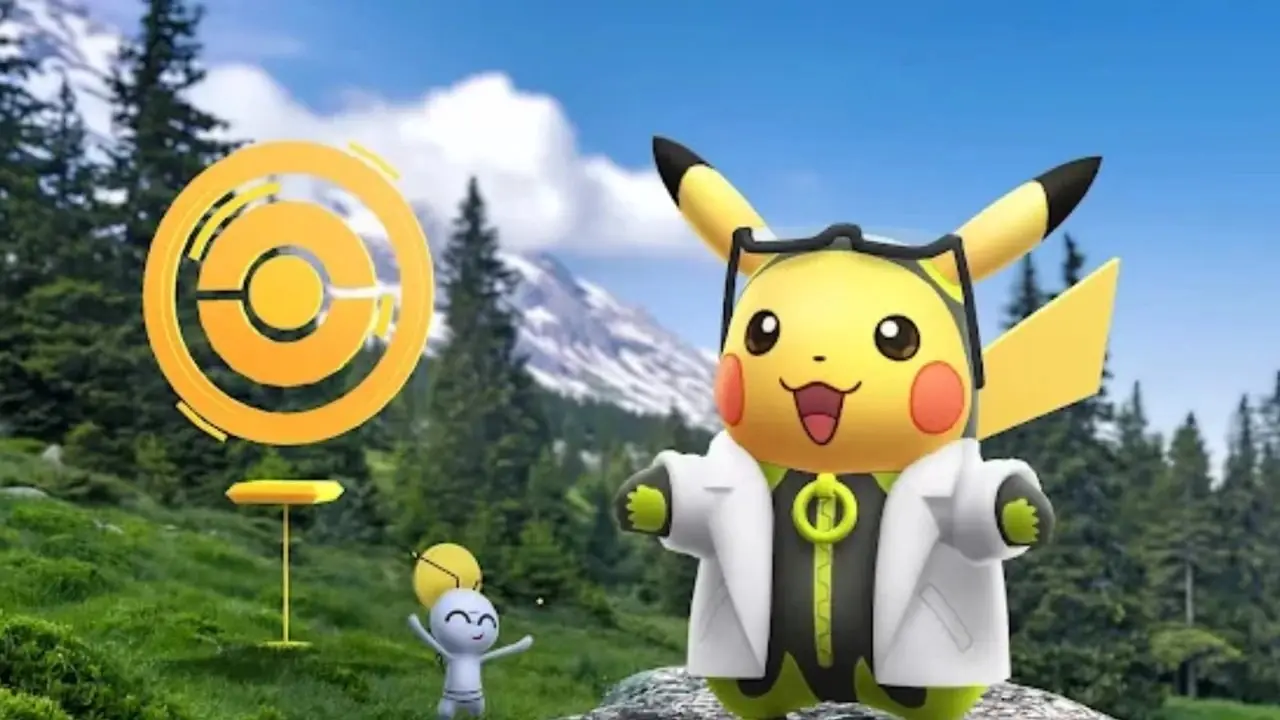 Uma imagem de Mewtwo de Pokémon Legends: Z-A que o retrata parado em frente a um prédio abandonado.