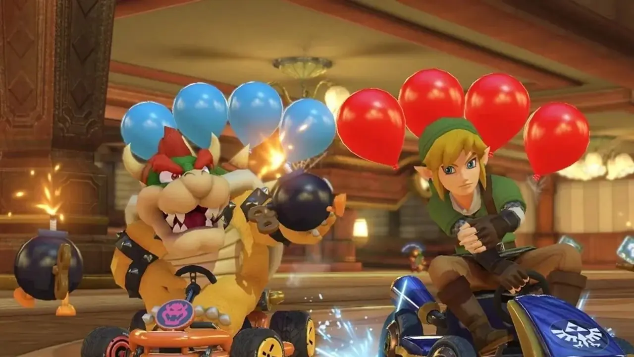 Mario Kart 8 Deluxe Dry Bowser en salto de altura (1)