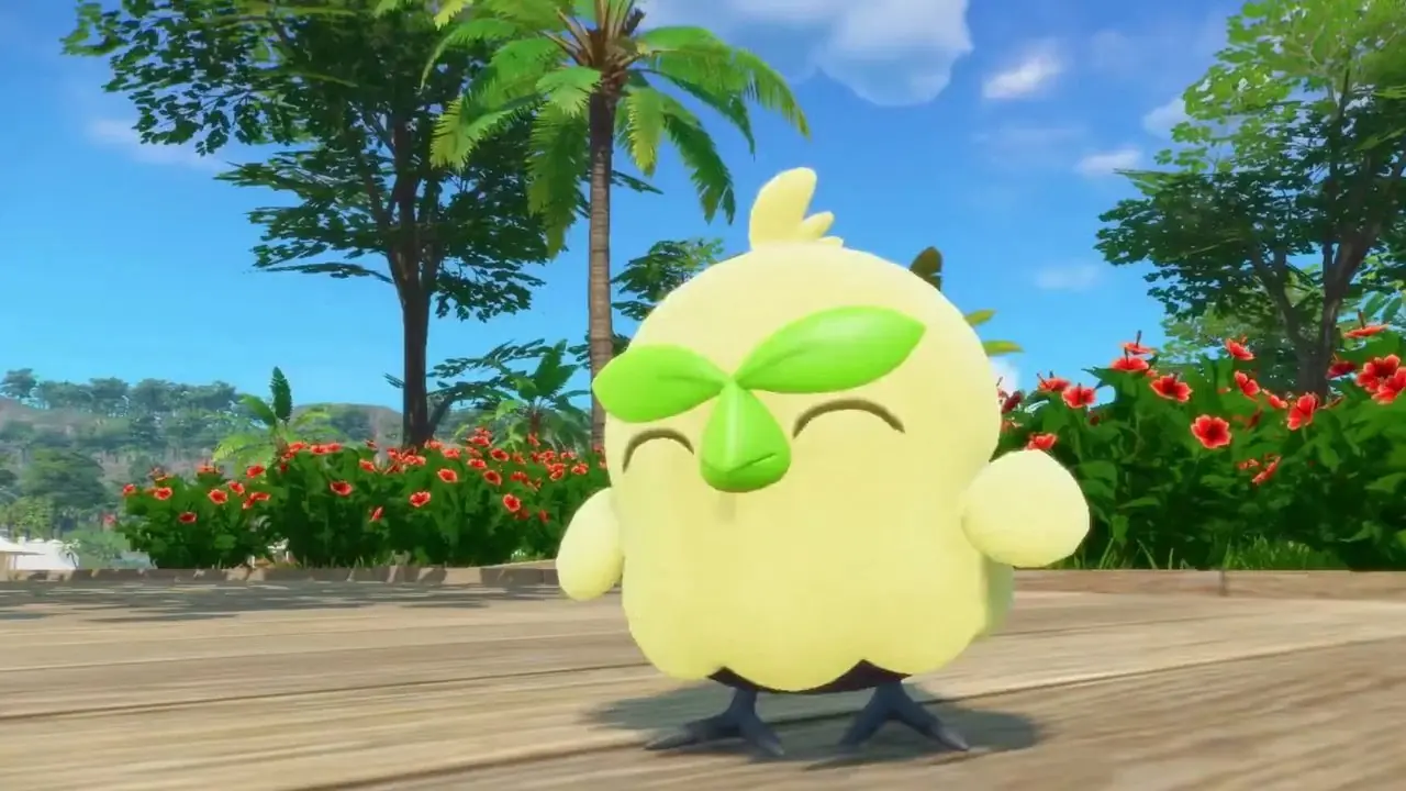 Una escena borrosa del anime Pokémon donde Ash y Pikachu están en un avión, con una vista general de los iniciales de Pokémon Vientos y Olas.