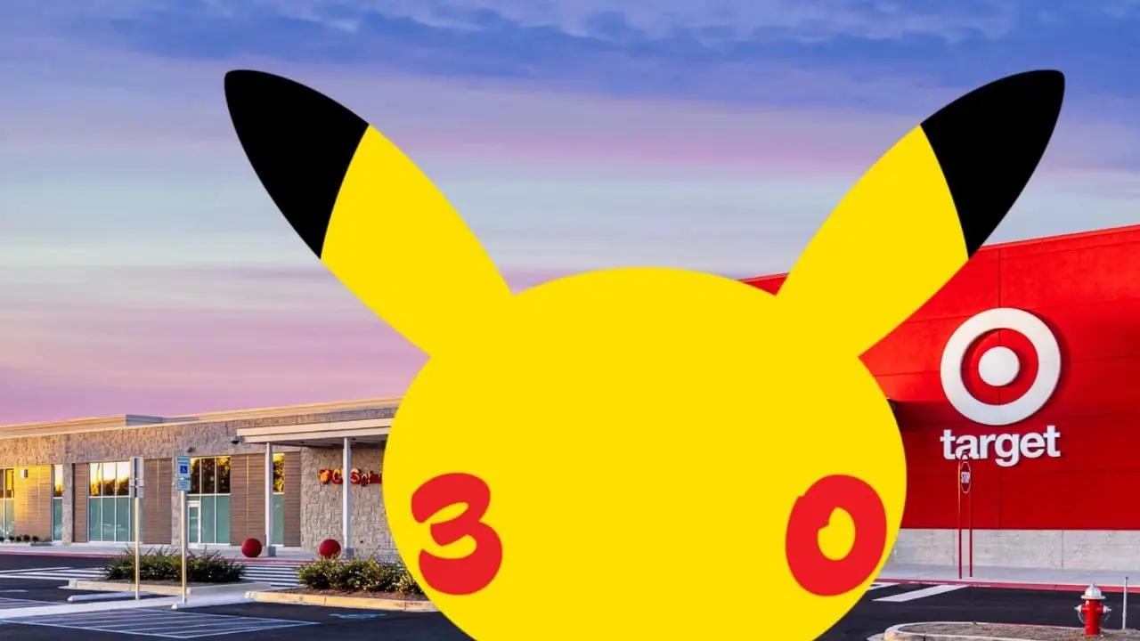 Pokemon 30-Logo über dem Target Store Pokemon 30-Logo über dem Target Store